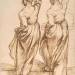 Study of Two Female Figures Climbing Stairs